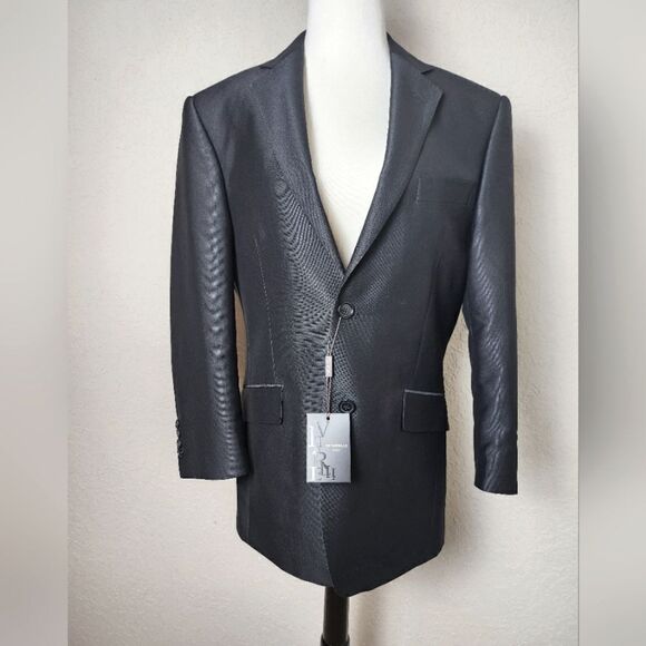Vitarelli Italian SingleBreasted Blazer Black RSVP $699 Size 36S